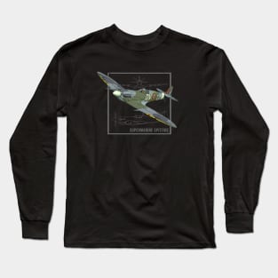 Supermarine Spitfire | British WW2 Fighter Plane Long Sleeve T-Shirt